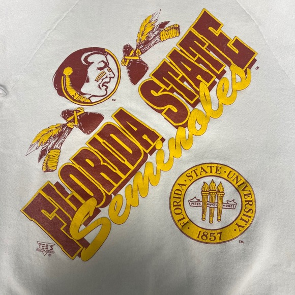 Screen Stars Vintage Florida State Seminoles Crewneck Sweatshirt M‎ *FLAW* - Picture 1 of 8